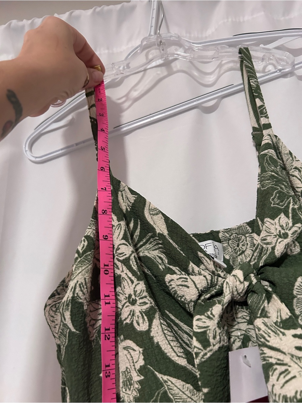 Sofia Vergara Green Tropical Floral Tie Front Maxi Dress Small NWT - Picture 4 of 10